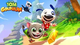 NEW UPDATE NEW MAP - TALKING TOM GOLD RUN Hawaiian Hank OUTFIT RUNNING ON WATER IN ALL NEW WOLRD