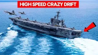 EXTREME DRIFTING: US Largest Aircraft Carriers High-Speed Maneuvers at Sea