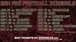 Florida State Releases 2014 Football Schedule