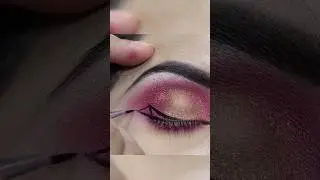 ANGEL WINGED EYELINER TUTORIAL | PINK EYE MAKEUP TUTORIAL #LASHESBEAUTYPARLOUR #shorts