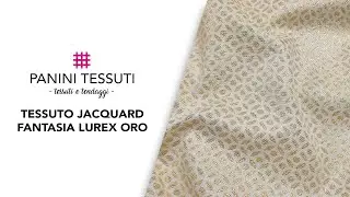 Tessuto Jacquard Fantasia Lurex Oro