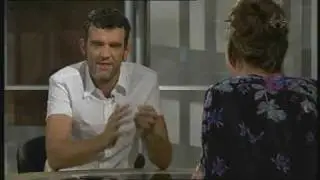 Lazy Town Robbie Rotten breaks glass in interview