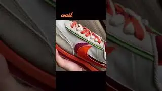 IN DEPTH LOOK: sacai x CLOT x Nike LDWaffle &ldquo;Net Orange Blaze&rdquo; DM @kaizenaishi to buy! #shorts #shoe