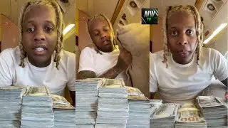 Lil Durk on a jet counting money early while everyone sleep
