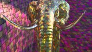 Metamorfose for elefant i kassehus...
