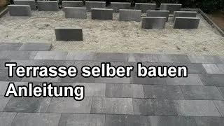 Terrasse bauen &ndash; Schritt f&uuml;r Schritt Anleitung - Steinterrasse selber machen / pflastern  / verlegen