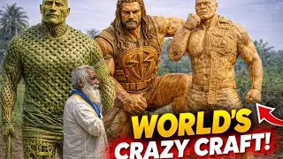 Roman Reigns  | The Rock | Brock Lesnar in Real Life Wwe Championship | World&rsquo;s Best woodcarving! 😱