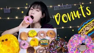When you crave sweets.. Assorted Doughnuts 단거 땡길때? 다양한 종류의 도넛 ASMR/먹방/이팅사운드/리얼사운드