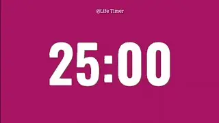 25 Minutes Countdown Timer ⏱️ | Focus & Study Session | Alarm 🔔