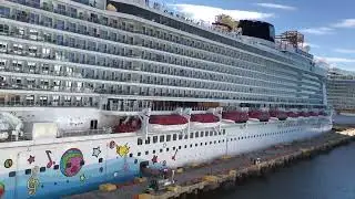 Norwegian Breakaway Now that's a big ship next to us