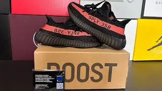 Unboxing the Adidas Yeezy Boost 350 V2 'Red' 2023 | Black |