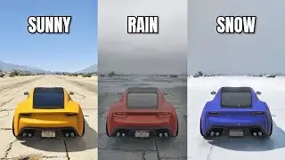 GTA 5 ONLINE - SUNNY VS RAIN VS SNOW (DOES WEATHER AFFECT?)