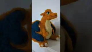 Learning to felt_felted Charizard dragon #needlefelting #art #woolart #feltdiy #pokemon #dragon