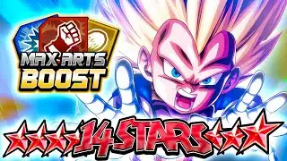 (Dragon Ball Legends) MAX ARTS BOOSTED LF MINI SSJ3 VEGETA IS ONE OF THE HARDEST HITTING UNITS EVER!