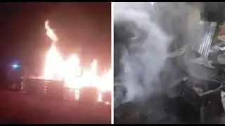 Incendio intencional destruyó una vivienda en Itauguá y una mujer resultó afectada