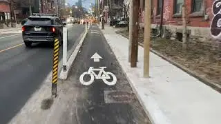 Harbord Dedicated Bike Lane! #toronto 