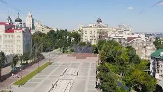 Voronezh, Russia. Victory Square. Monument to the Liberators of Voronezh, Aerial View