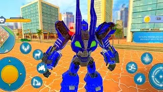 Eagle Deer Mech Excavator Robot Games: Blue Robot Transform #2 | Android iOS Gameplay