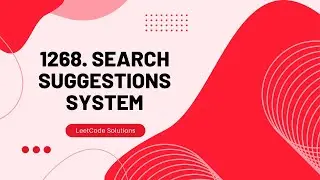 1268. Search Suggestions System || LeetCode Solution