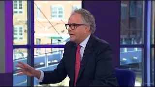 Matt Frei of Channel 4 News interviews Mustafa Bargouhti after the death of Yahya Sinwar in Gaza