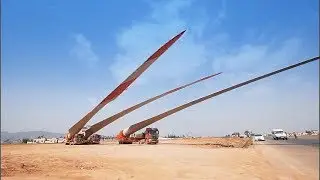 Carrier Huge Blades of Wind Turbines Transportation