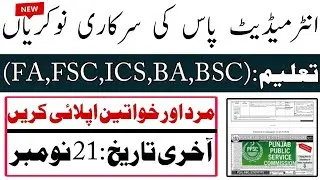 PPSC Jobs 2025 | Intermediate Pass Candidates Apply Online | Complete Guide