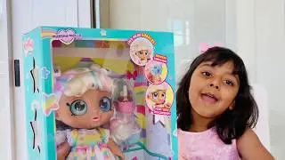 New Shopkins Kindi Kids Snack Time Friends - Marsha Mellow Doll Unboxing and review