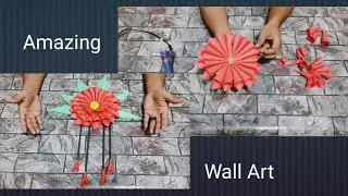 wall decor with color full paper | recycling project | amazing craft | the artz