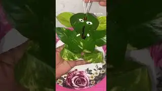 How to reuse Money plant leaves//money plant leaves craft//money plant leaves decoration Ganesh ji