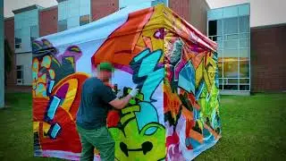 The Arts@ODU tent got muraled!
