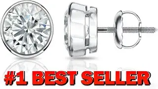 1 6 to 2 Carat Diamond Round Stud Earrings in 14k White Gold - B01ICJE7Y0