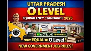 UP O Level Equivalance Degree/Certificate/Diploma Courses|| UP Police Computer Operator Vacancy