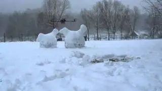 Quadframe with ArduCopter in the snow
