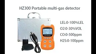HZ300 4 In 1 Gas Detector , Portable Multi Gas With USB Charger Port