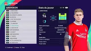 [PES 2021] ABERDEEN players - season 2025/2026