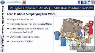 Six Sigma Unpacked An ASQ CSSBB BoK Elements Roadmap Review: BCA Africa Webinar #3