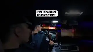 Drunk unicorn does field sobriety test #comedy #skit #comedy #satire #unicorn #cop #humor #police