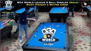 BCA 2024 World League 8-Ball Singles (Gold) Ricky Frught v Wayne Crow (Last 33-48)