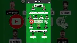 CSK vs DC Dream11 prediction today match! first rank Vali team #worldcricketnews #ipl2023 #dream11