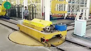 5 Ton Rail Cart With Turntable,Scissor Lifting Handling Transfer Trolley