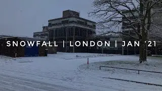 Snowfall in Brunel University London | Uxbridge | London | January 2021 | Portrait Video