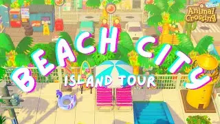 beach town inspired citycore island tour!! | animal crossing new horizons