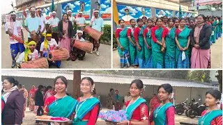 //Welcoming of Chief Guest,Rev Secretary Fr, of SJS/Dumka/Traditional dance//Students of Josephite