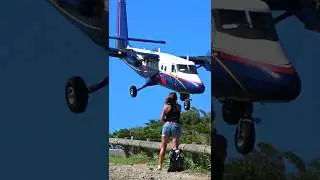 Challenge St Barts Airport with amazing DHC-6 Twin Otter landing