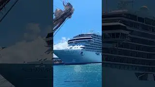 Seven Seas Splendor docking in Port of San Juan #Shorts