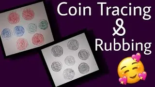 Tracing Coins On Paper || Coin Rubbing ||  How to Draw Coins Using Color Pencils ||Easy BMR Coin Art