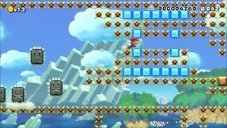 【Super Mario Maker】クリア率0.01%(10/185518) スペイン最上級難易度の疾走鬼畜コースに挑戦【マリオメーカー】