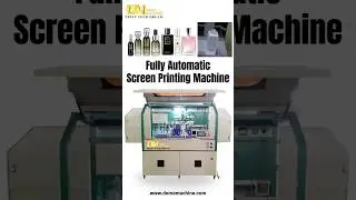 ✨Round glass bottle fully automatic screen printing machine | DEMA Machine  #packagingmachine