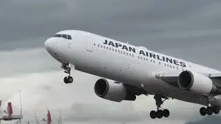 【JAL国際線機材】B767 函館空港でタッチアンドゴー訓練