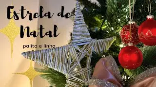 DIY Estrela de Natal com Palito e Linha. 🎄